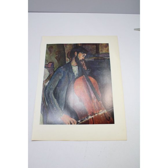 Modigliani Print The Cellist Vintage 88885 - Picture 2 of 5